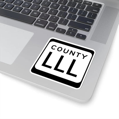 WIS County LLL (Wisconsin) (Road Sign) STICKER Vinyl Kiss-Cut Decal - The Sticker Space