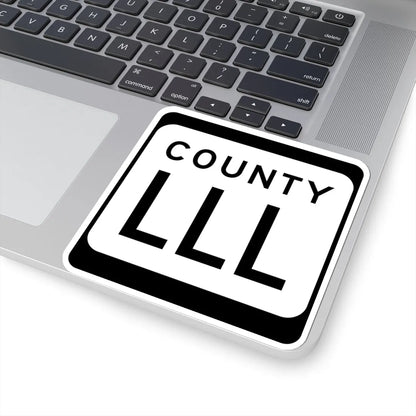 WIS County LLL (Wisconsin) (Road Sign) STICKER Vinyl Kiss-Cut Decal - The Sticker Space