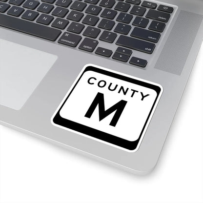 WIS County M (Wisconsin) (Road Sign) STICKER Vinyl Kiss-Cut Decal - The Sticker Space