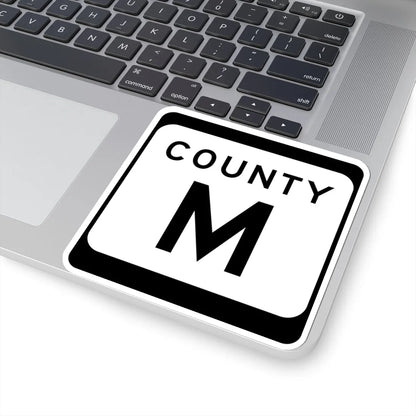 WIS County M (Wisconsin) (Road Sign) STICKER Vinyl Kiss-Cut Decal - The Sticker Space