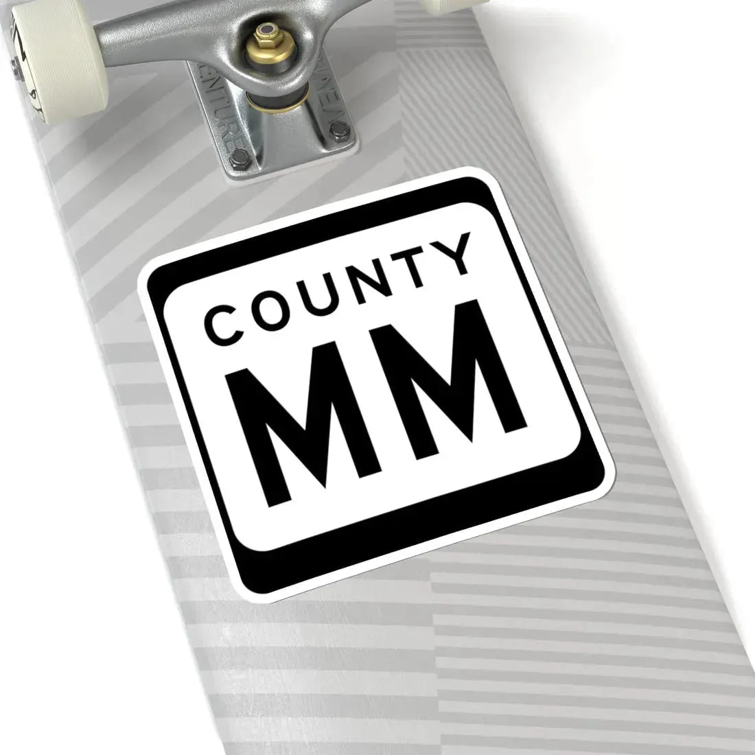 WIS County MM (Wisconsin) (Road Sign) STICKER Vinyl Kiss-Cut Decal - The Sticker Space