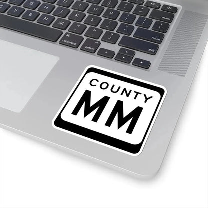 WIS County MM (Wisconsin) (Road Sign) STICKER Vinyl Kiss-Cut Decal - The Sticker Space