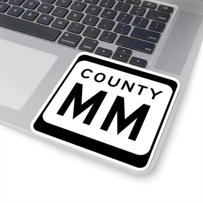 WIS County MM (Wisconsin) (Road Sign) STICKER Vinyl Kiss-Cut Decal - The Sticker Space