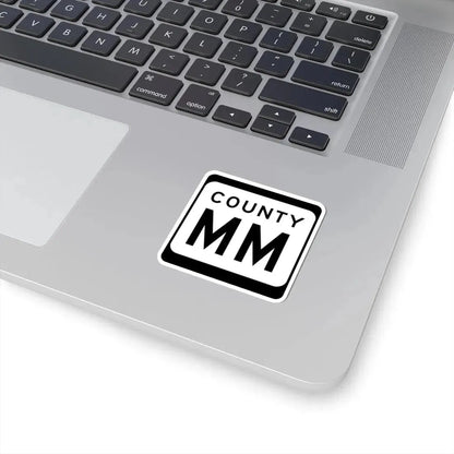 WIS County MM (Wisconsin) (Road Sign) STICKER Vinyl Kiss-Cut Decal - The Sticker Space