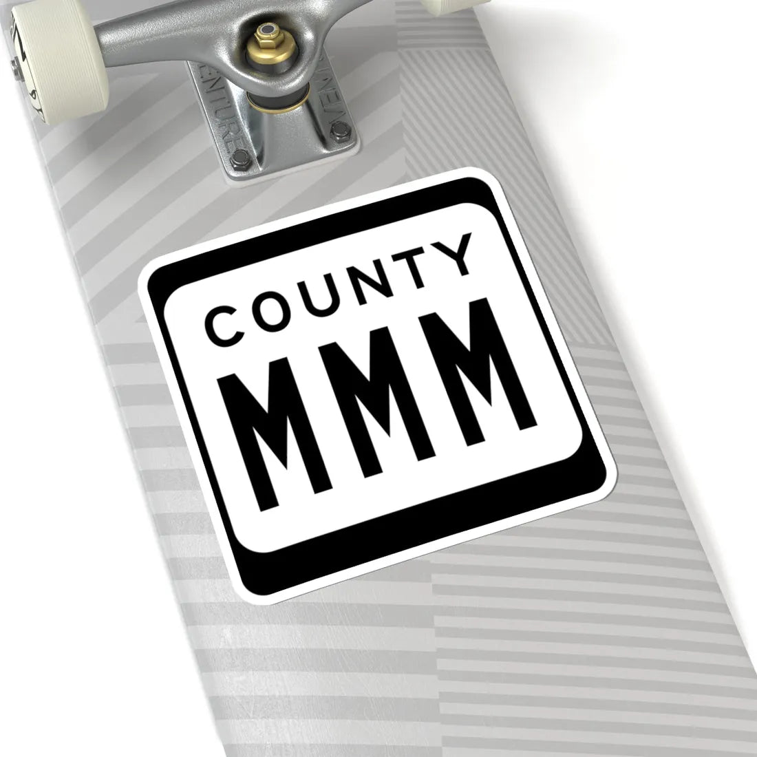 WIS County MMM (Wisconsin) (Road Sign) STICKER Vinyl Kiss-Cut Decal - The Sticker Space