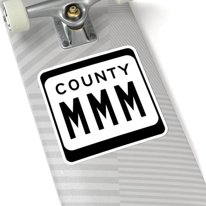 WIS County MMM (Wisconsin) (Road Sign) STICKER Vinyl Kiss-Cut Decal - The Sticker Space