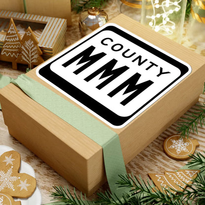 WIS County MMM (Wisconsin) (Road Sign) STICKER Vinyl Kiss-Cut Decal - The Sticker Space