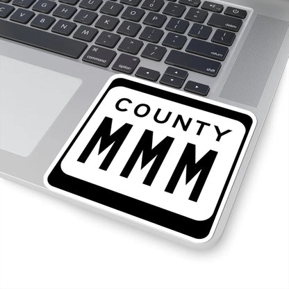 WIS County MMM (Wisconsin) (Road Sign) STICKER Vinyl Kiss-Cut Decal - The Sticker Space