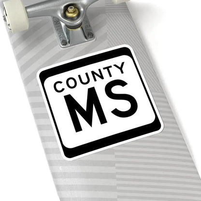 WIS County MS (Wisconsin) (Road Sign) STICKER Vinyl Kiss-Cut Decal - The Sticker Space