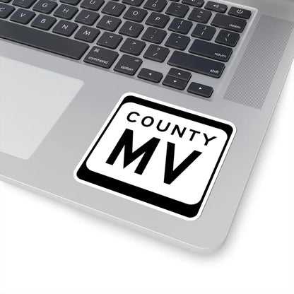 WIS County MV (Wisconsin) (Road Sign) STICKER Vinyl Kiss-Cut Decal - The Sticker Space