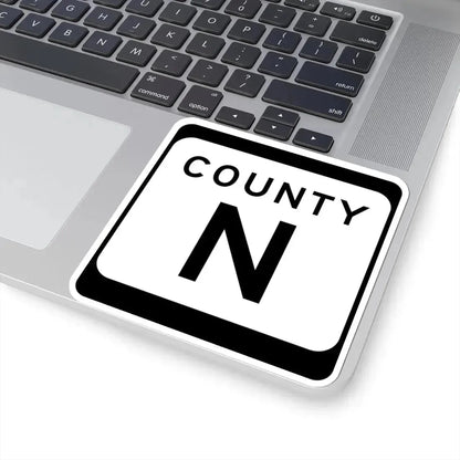 WIS County N (Wisconsin) (Road Sign) STICKER Vinyl Kiss-Cut Decal - The Sticker Space