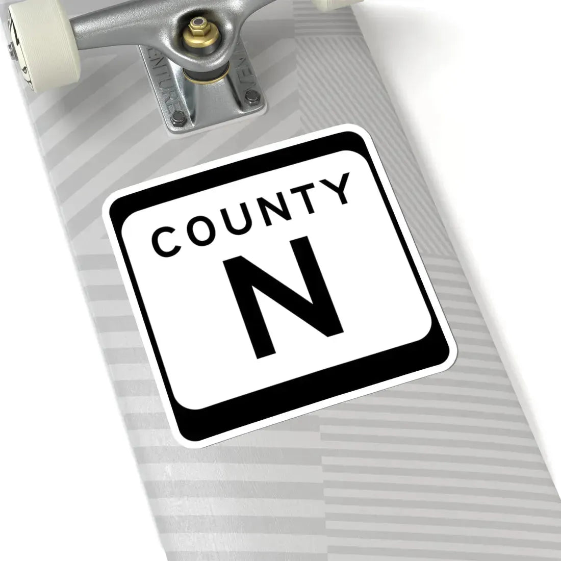WIS County N (Wisconsin) (Road Sign) STICKER Vinyl Kiss-Cut Decal - The Sticker Space