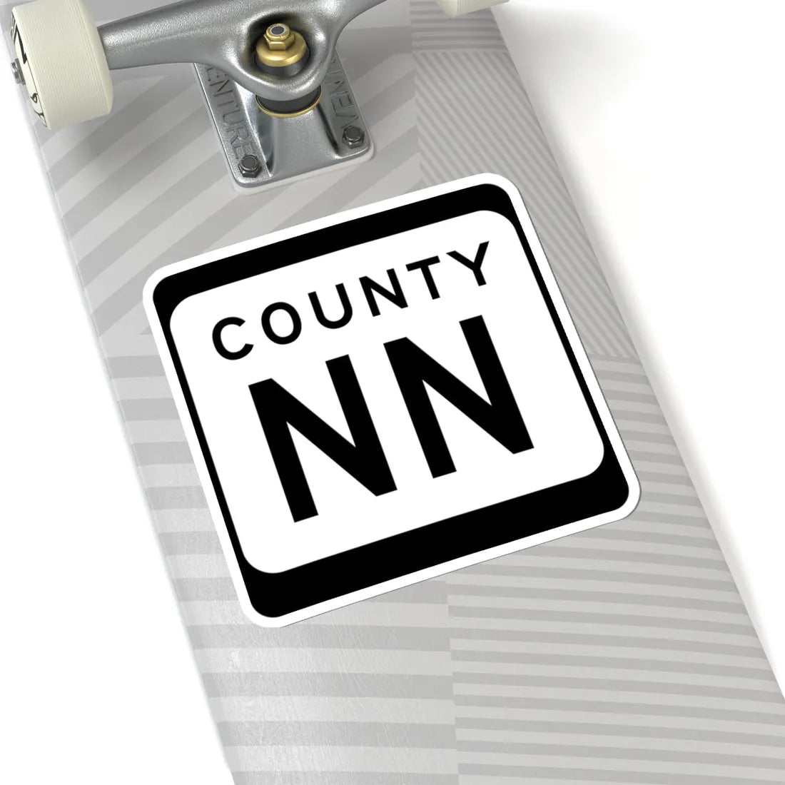 WIS County NN (Wisconsin) (Road Sign) STICKER Vinyl Kiss-Cut Decal - The Sticker Space