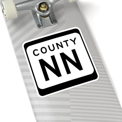 WIS County NN (Wisconsin) (Road Sign) STICKER Vinyl Kiss-Cut Decal - The Sticker Space