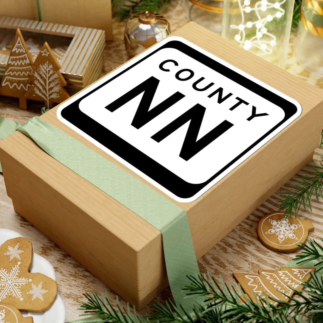 WIS County NN (Wisconsin) (Road Sign) STICKER Vinyl Kiss-Cut Decal - The Sticker Space