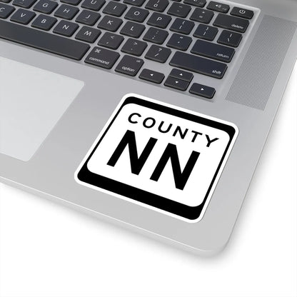 WIS County NN (Wisconsin) (Road Sign) STICKER Vinyl Kiss-Cut Decal - The Sticker Space