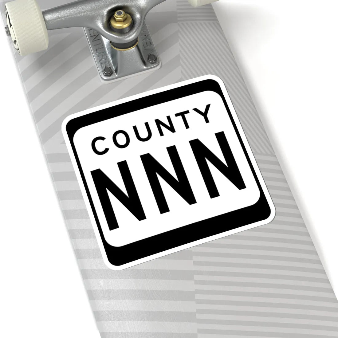 WIS County NNN (Wisconsin) (Road Sign) STICKER Vinyl Kiss-Cut Decal - The Sticker Space