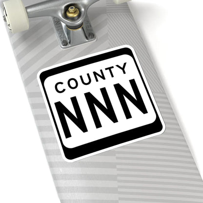 WIS County NNN (Wisconsin) (Road Sign) STICKER Vinyl Kiss-Cut Decal - The Sticker Space
