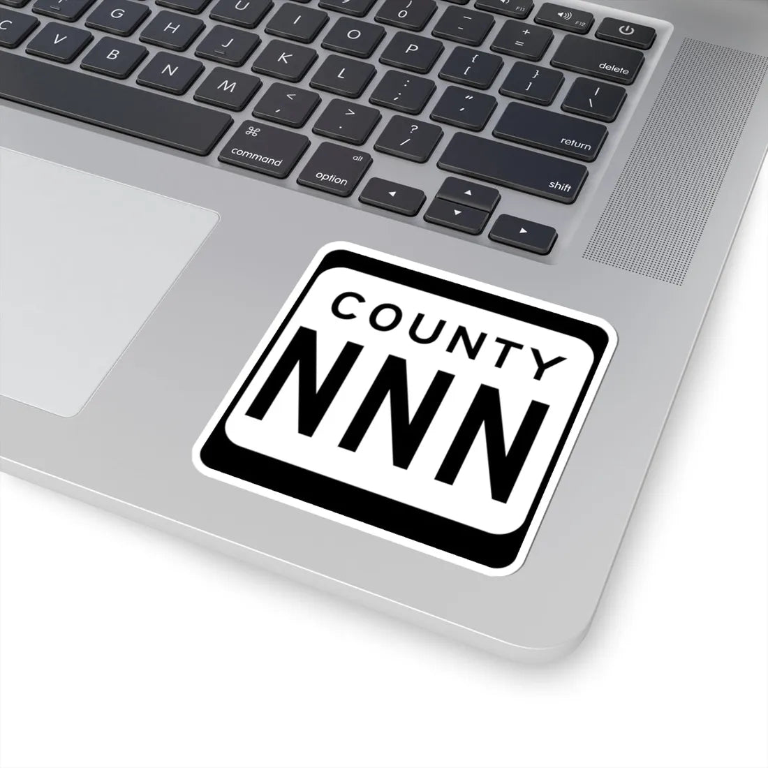 WIS County NNN (Wisconsin) (Road Sign) STICKER Vinyl Kiss-Cut Decal - The Sticker Space