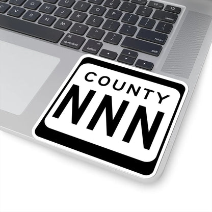 WIS County NNN (Wisconsin) (Road Sign) STICKER Vinyl Kiss-Cut Decal - The Sticker Space