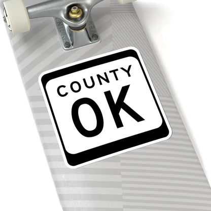 WIS County OK (Wisconsin) (Road Sign) STICKER Vinyl Kiss-Cut Decal - The Sticker Space