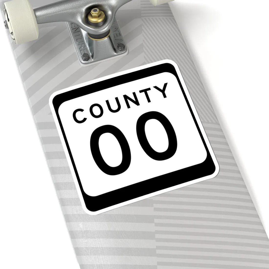 WIS County OO (Wisconsin) (Road Sign) STICKER Vinyl Kiss-Cut Decal - The Sticker Space