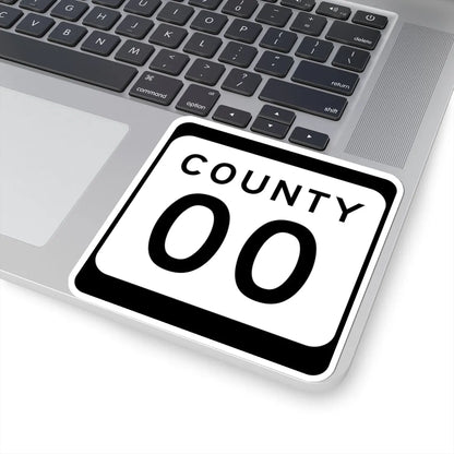 WIS County OO (Wisconsin) (Road Sign) STICKER Vinyl Kiss-Cut Decal - The Sticker Space