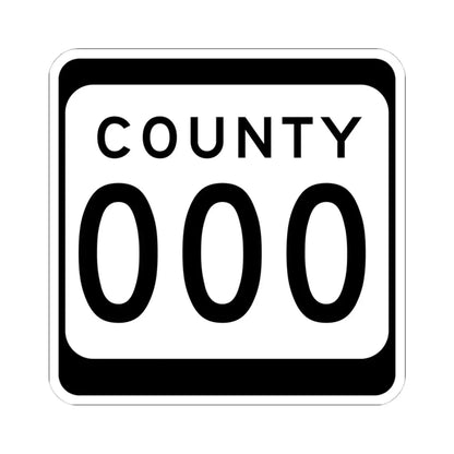 WIS County OOO (Wisconsin) (Road Sign) STICKER Vinyl Kiss-Cut Decal 4 Inch White - The Sticker Space