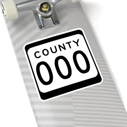 WIS County OOO (Wisconsin) (Road Sign) STICKER Vinyl Kiss-Cut Decal - The Sticker Space
