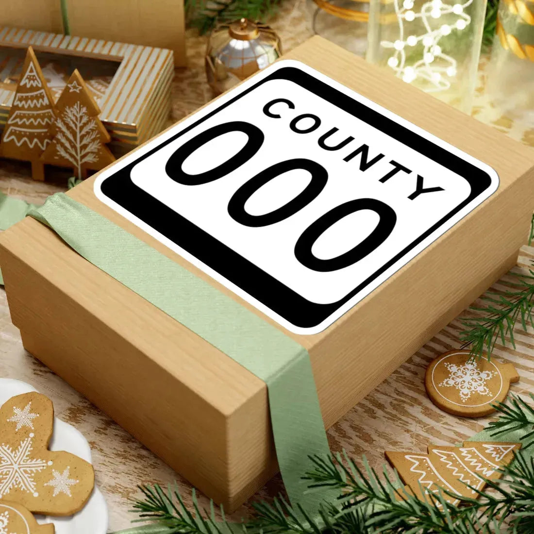 WIS County OOO (Wisconsin) (Road Sign) STICKER Vinyl Kiss-Cut Decal - The Sticker Space