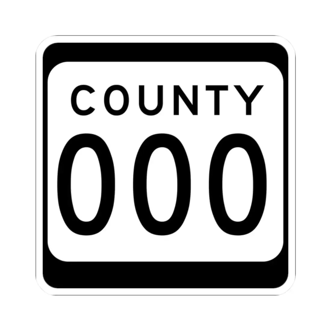 WIS County OOO (Wisconsin) (Road Sign) STICKER Vinyl Kiss-Cut Decal - The Sticker Space