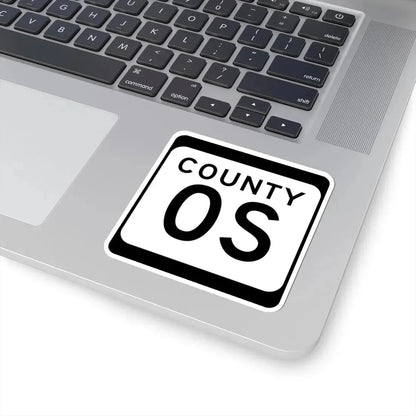 WIS County OS (Wisconsin) (Road Sign) STICKER Vinyl Kiss-Cut Decal - The Sticker Space