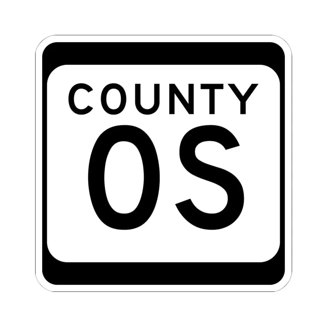 WIS County OS (Wisconsin) (Road Sign) STICKER Vinyl Kiss-Cut Decal - The Sticker Space