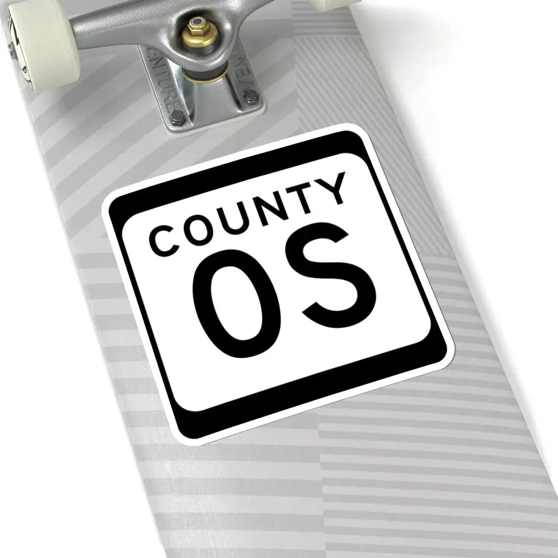 WIS County OS (Wisconsin) (Road Sign) STICKER Vinyl Kiss-Cut Decal - The Sticker Space