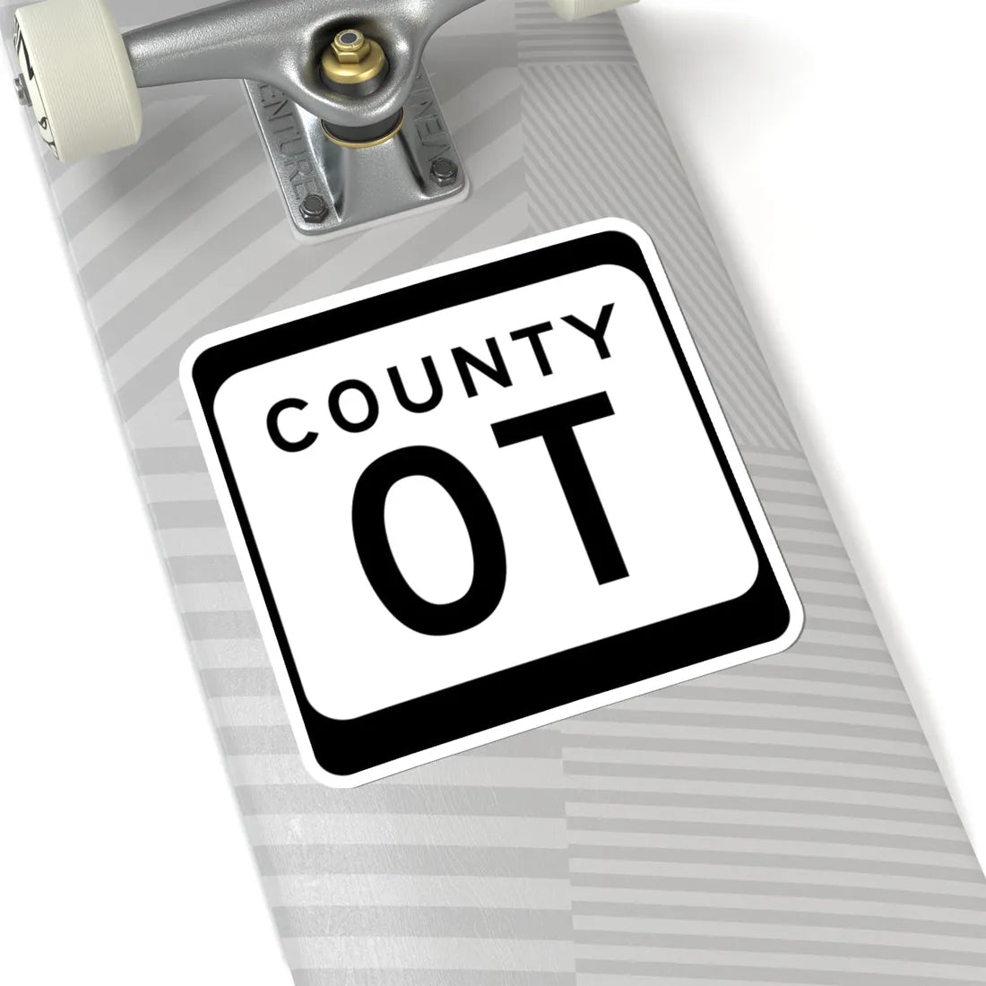 WIS County OT (Wisconsin) (Road Sign) STICKER Vinyl Kiss-Cut Decal - The Sticker Space