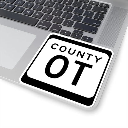 WIS County OT (Wisconsin) (Road Sign) STICKER Vinyl Kiss-Cut Decal - The Sticker Space