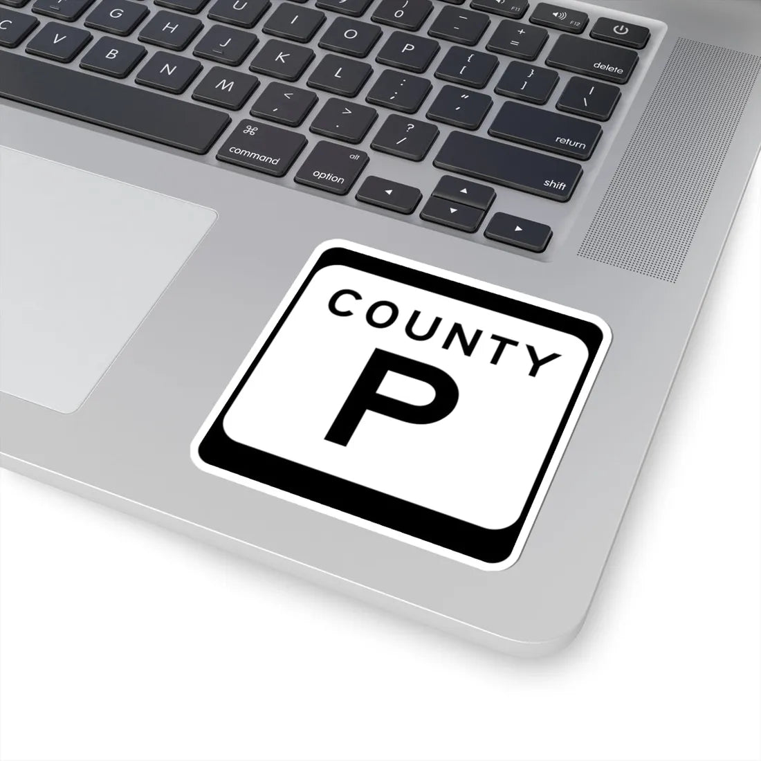 WIS County P (Wisconsin) (Road Sign) STICKER Vinyl Kiss-Cut Decal - The Sticker Space