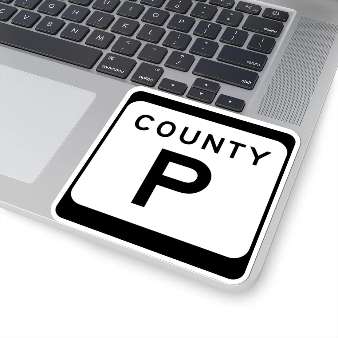 WIS County P (Wisconsin) (Road Sign) STICKER Vinyl Kiss-Cut Decal - The Sticker Space