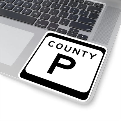WIS County P (Wisconsin) (Road Sign) STICKER Vinyl Kiss-Cut Decal - The Sticker Space