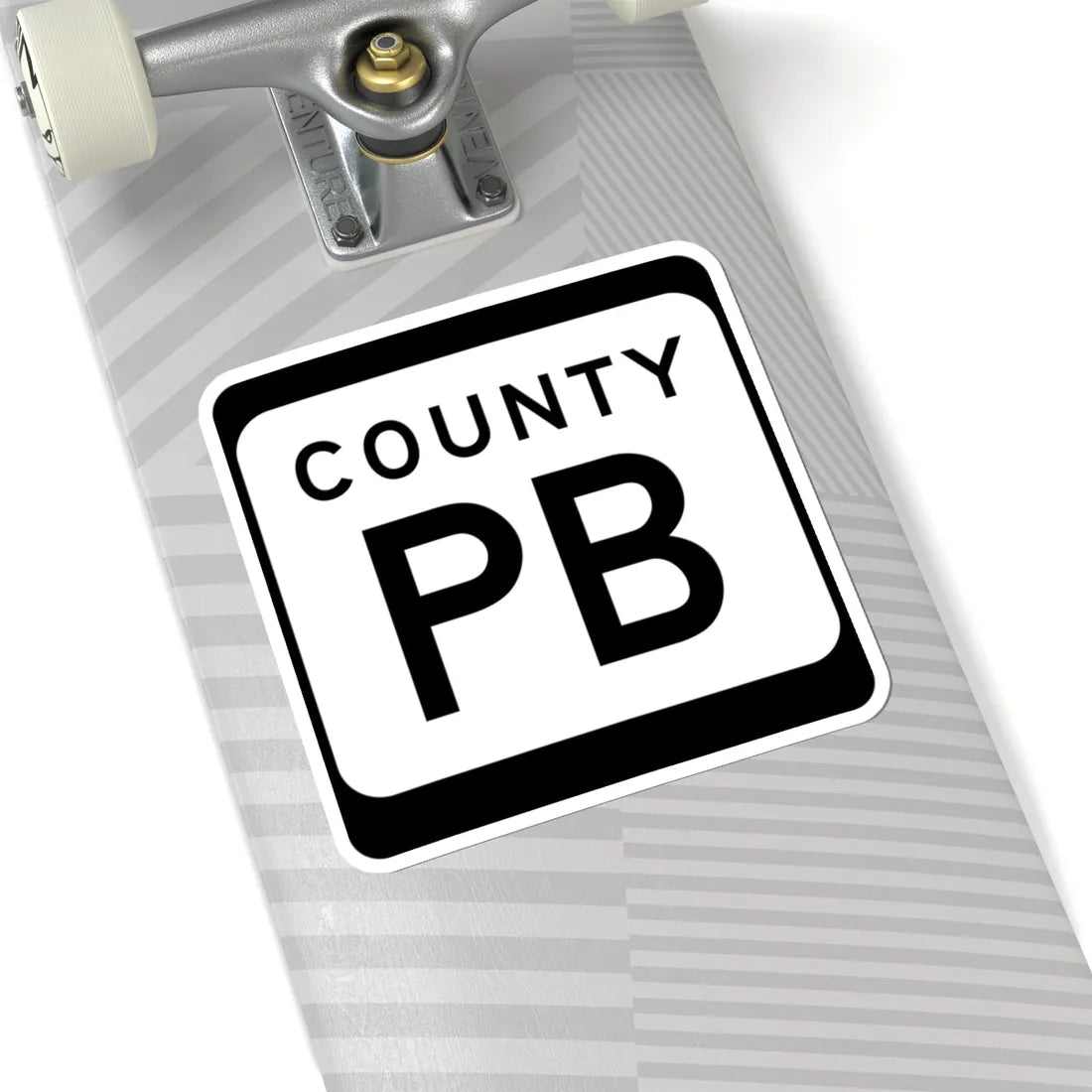 WIS County PB (Wisconsin) (Road Sign) STICKER Vinyl Kiss-Cut Decal - The Sticker Space