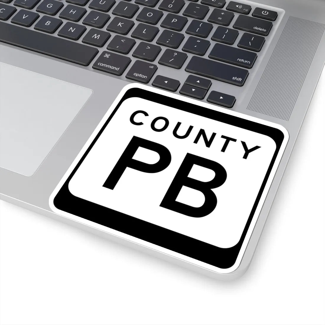 WIS County PB (Wisconsin) (Road Sign) STICKER Vinyl Kiss-Cut Decal - The Sticker Space