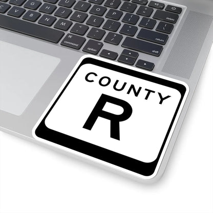 WIS County R (Wisconsin) (Road Sign) STICKER Vinyl Kiss-Cut Decal - The Sticker Space