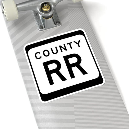 WIS County RR (Wisconsin) (Road Sign) STICKER Vinyl Kiss-Cut Decal - The Sticker Space
