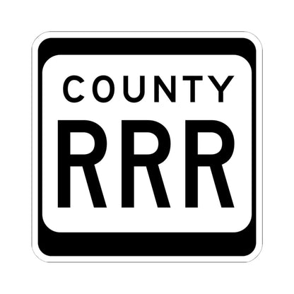 WIS County RRR (Wisconsin) (Road Sign) STICKER Vinyl Kiss-Cut Decal 6 Inch White - The Sticker Space