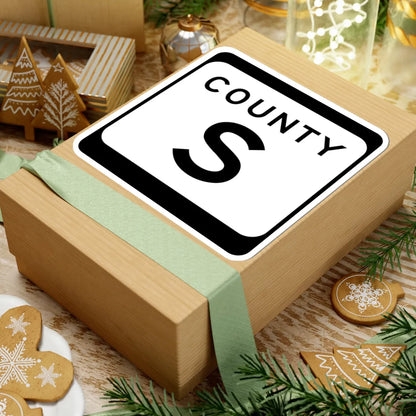 WIS County S (Wisconsin) (Road Sign) STICKER Vinyl Kiss-Cut Decal - The Sticker Space