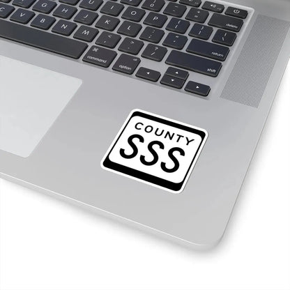 WIS County SSS (Wisconsin) (Road Sign) STICKER Vinyl Kiss-Cut Decal - The Sticker Space