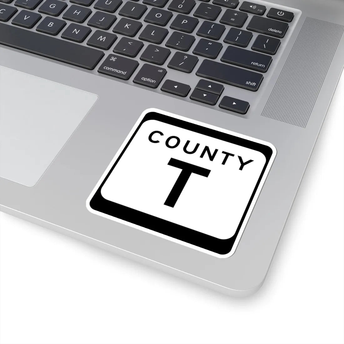 WIS County T (Wisconsin) (Road Sign) STICKER Vinyl Kiss-Cut Decal - The Sticker Space