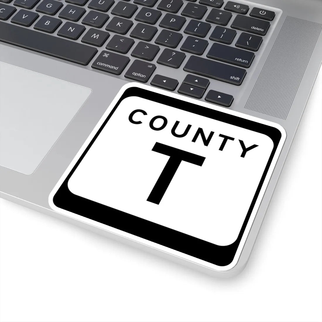 WIS County T (Wisconsin) (Road Sign) STICKER Vinyl Kiss-Cut Decal - The Sticker Space