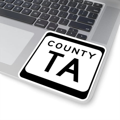 WIS County TA (Wisconsin) (Road Sign) STICKER Vinyl Kiss-Cut Decal - The Sticker Space