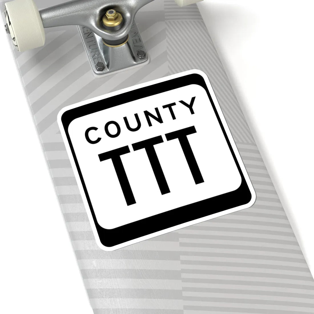 WIS County TTT (Wisconsin) (Road Sign) STICKER Vinyl Kiss-Cut Decal - The Sticker Space